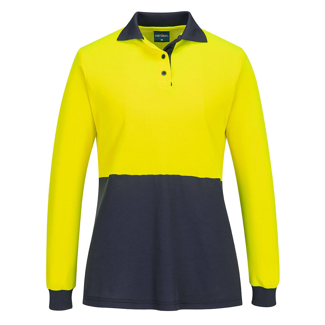 ML213 Hi-Vis Women's Cotton Comfort D Contrast Polo L/S