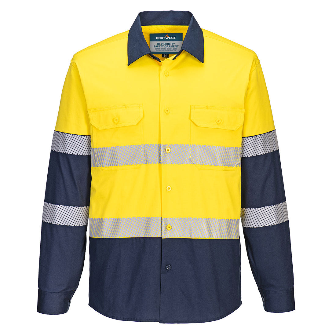 MS105 Hi-Vis Stretch Contrast Shirt L/S