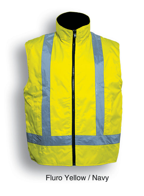 Unisex Adults Hi-Vis Reversible Vest With Reflective tape (SJ0428)