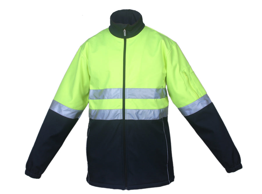 Unisex Adults Hi-Vis Soft Shell Jacket With Reflective Tape (SJ1103)