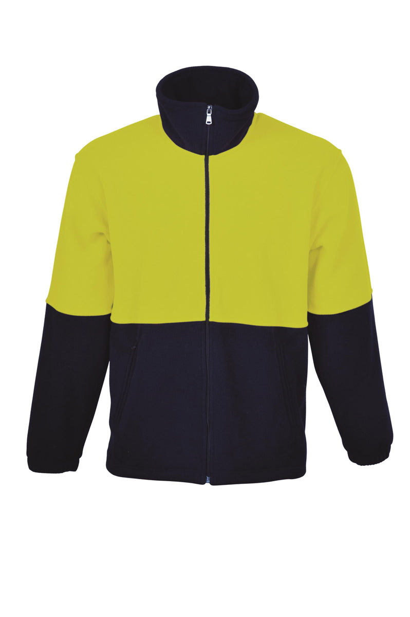 Unisex Adults Hi-Vis Full Zip Polar Fleece (SJ1238)
