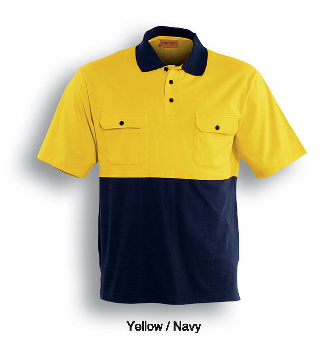 Unisex Adults Hi-Vis Cotton Jersey Polo S/S (SP1010)