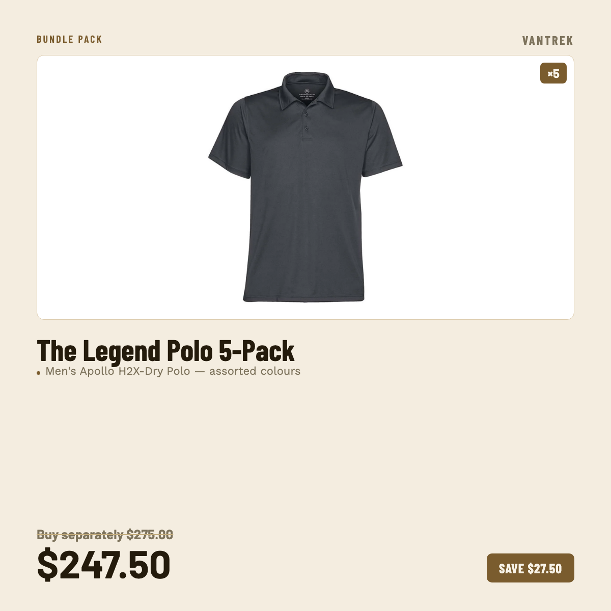 The Legend Polo 5-Pack