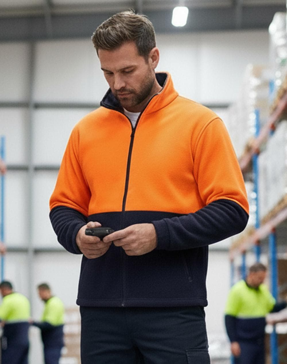 SW84 HI-VIS POLAR FLEECE ZIP JACKET