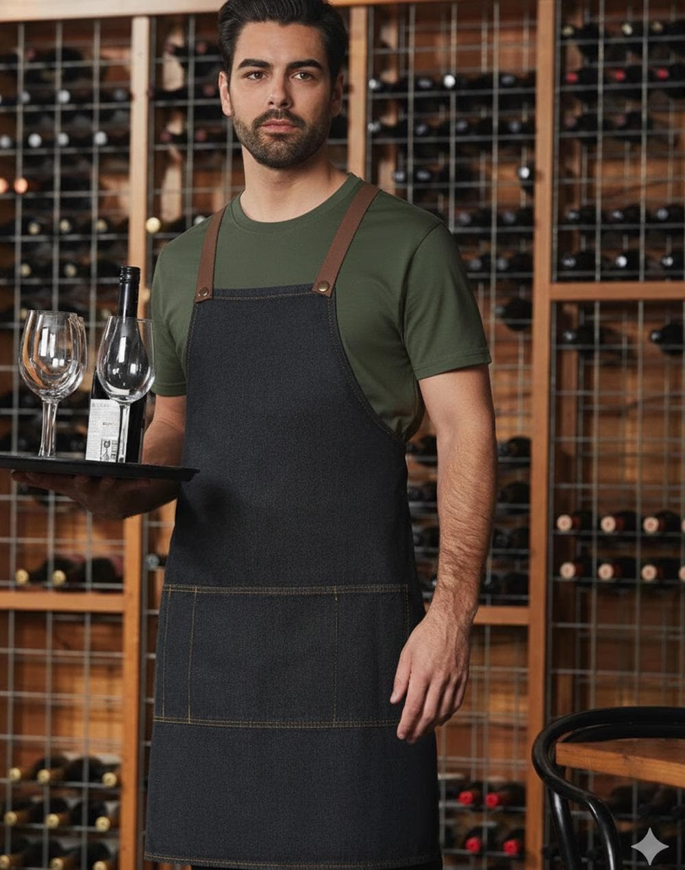 AP09 East Village Denim Bib Apron