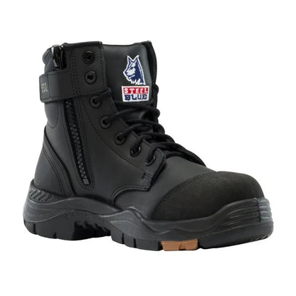 317532 STEEL BLUE ARGYLE ZIP SIDE AIRPORT FRIENDLY BOOT