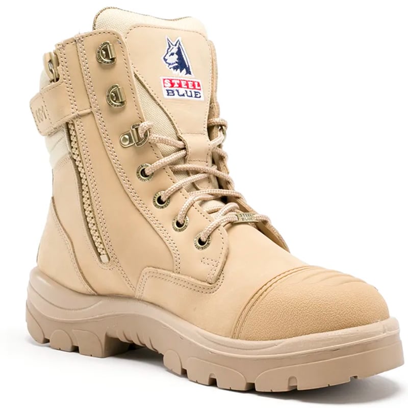 312661 STEEL BLUE SOUTHERN CROSS LACE UP BOOT ZIP SCUFF CAP
