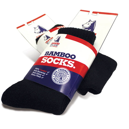 A-000080 STEEL BLUE BAMBOO SOCKS