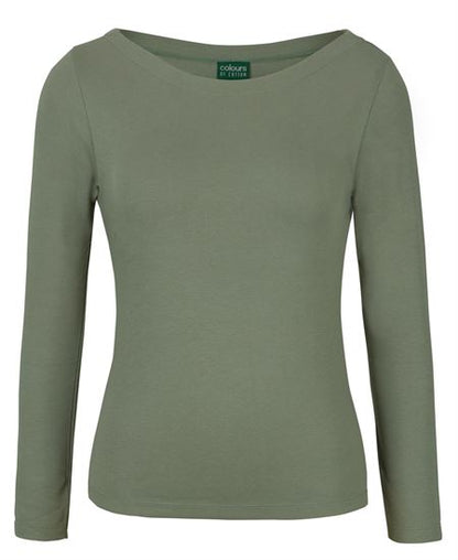 C of C Ladies L/S Boat Neck Tee