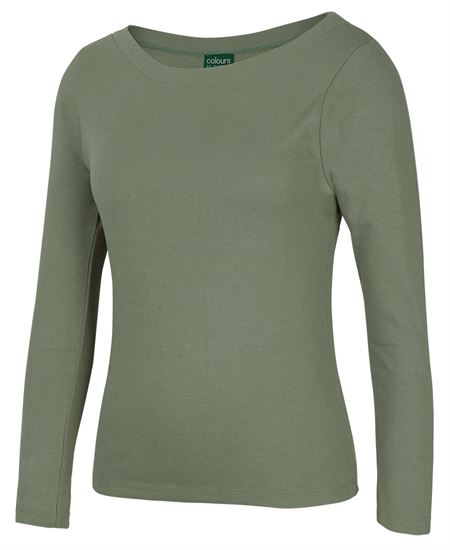 C of C Ladies L/S Boat Neck Tee