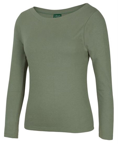 C of C Ladies L/S Boat Neck Tee
