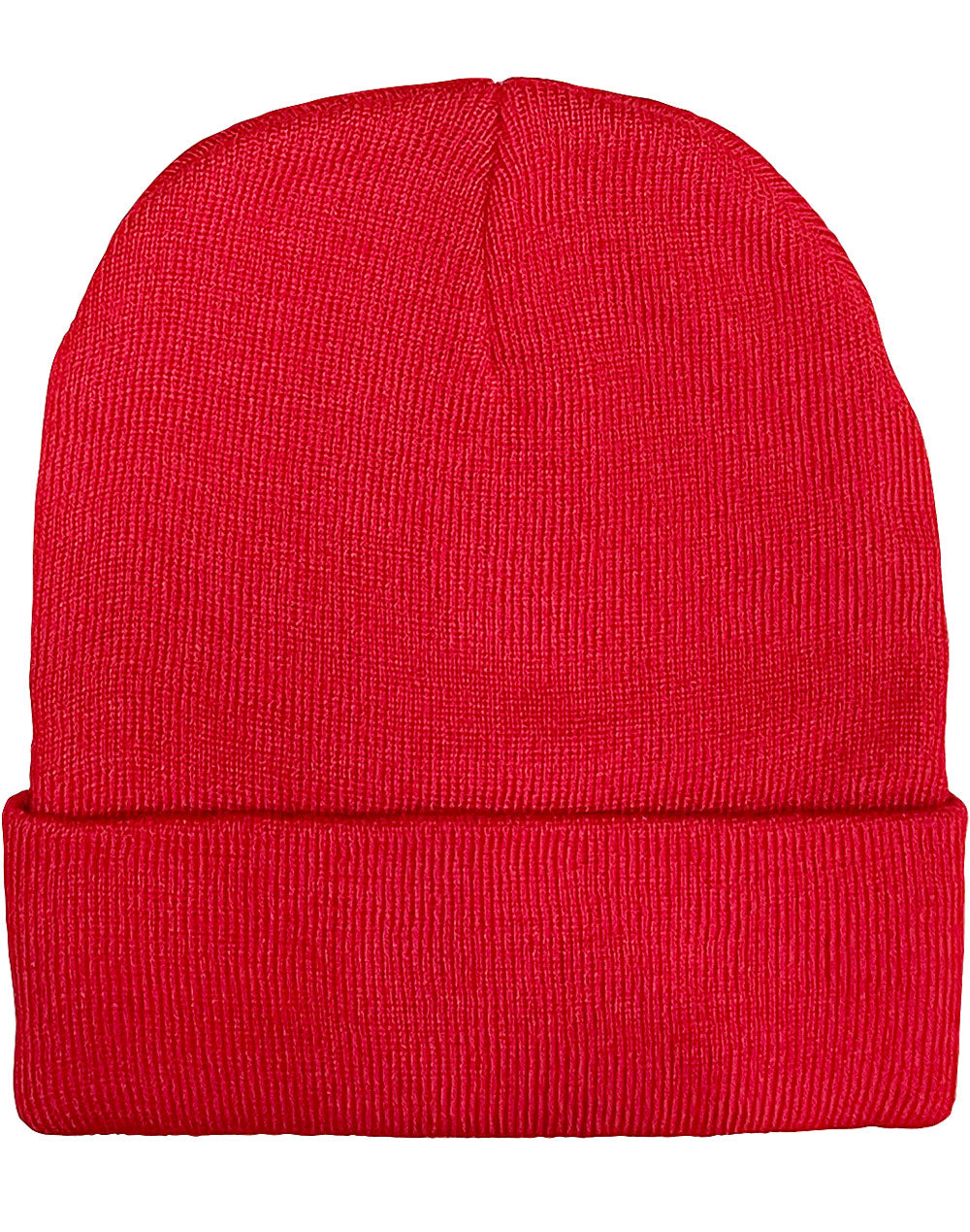 CH61 ROLL UP rPET KNIT BEANIE - Red