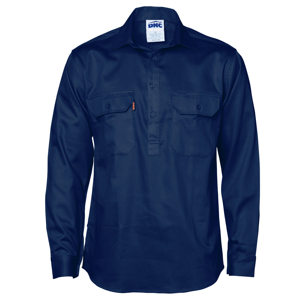 Close Front Cotton Drill Shirt - Long Sleeve — DNC Workwear colour image