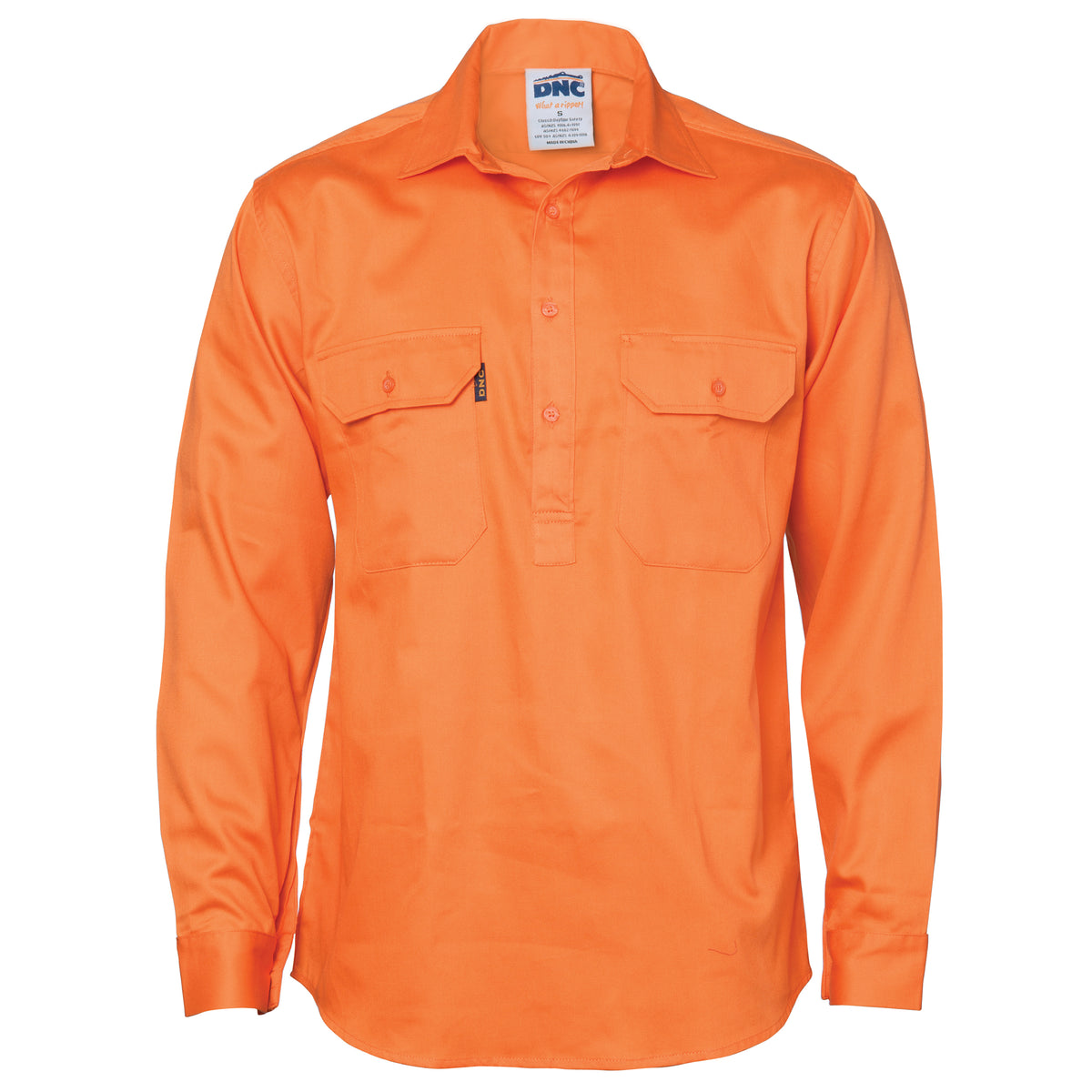 Close Front Cotton Drill Shirt - Long Sleeve — DNC Workwear colour image