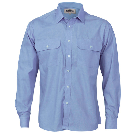 Polyester Cotton Work Shirt - Long Sleeve — DNC Workwear colour image