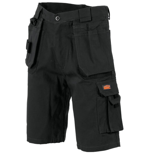 Duratex Cotton Duck Weave Tradies Cargo Shorts with Twin Holster Tool Pocket — DNC Workwear colour image