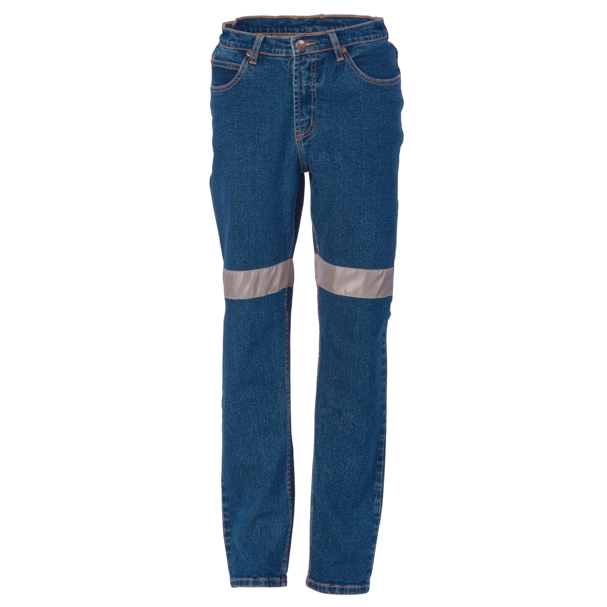 Ladies Taped Denim Stretch Jeans CSR R/Tape — DNC Workwear colour image