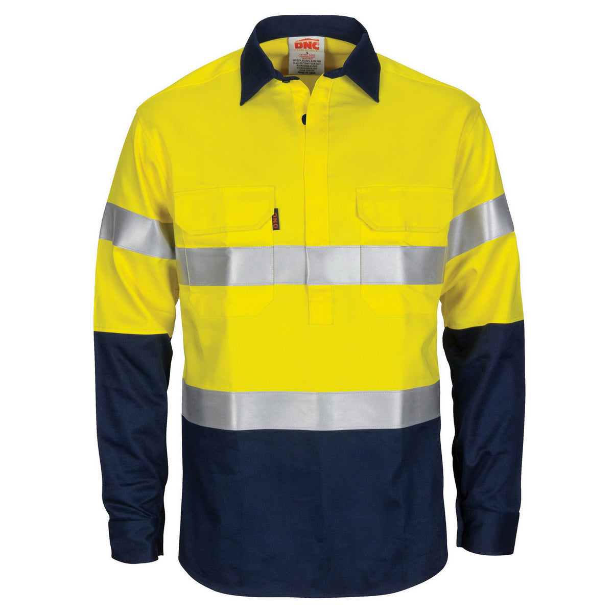 Patron Saint® Flame Retardant Two Tone Closed Front Cotton Shirt with 3M F/R Tape - L/S — DNC Workwear colour image