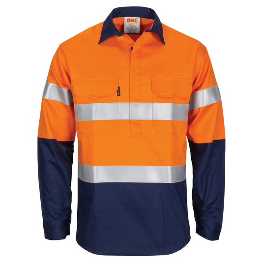 Patron Saint® Flame Retardant Two Tone Closed Front Cotton Shirt with 3M F/R Tape - L/S — DNC Workwear colour image