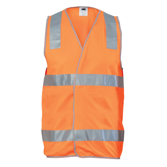 Day/Night Safety Vest with Hoop & Shoulder CSR R/Tape — DNC Workwear colour image