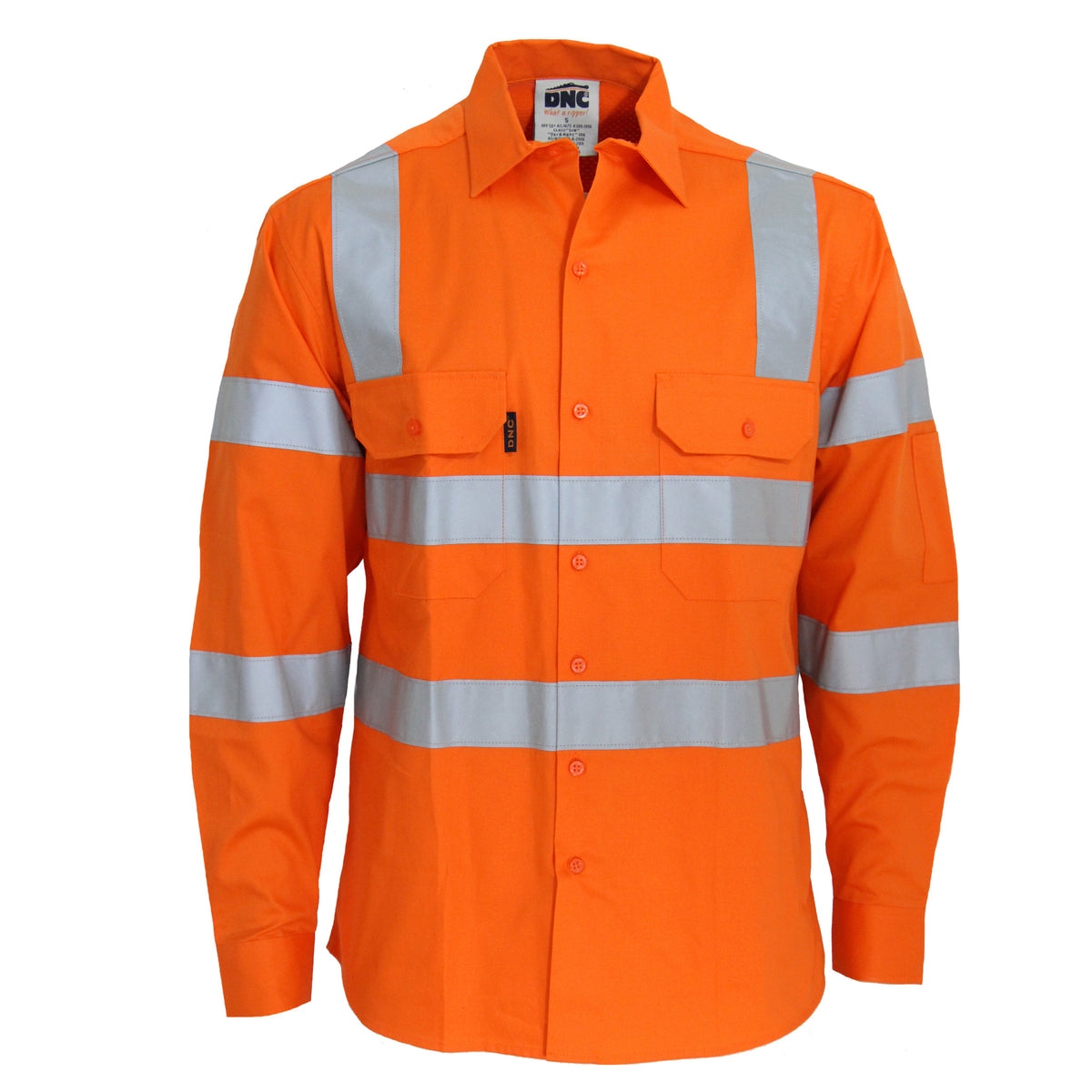 HiVis 3 Way Cool-Breeze VIC Rail Shirt — DNC Workwear colour image