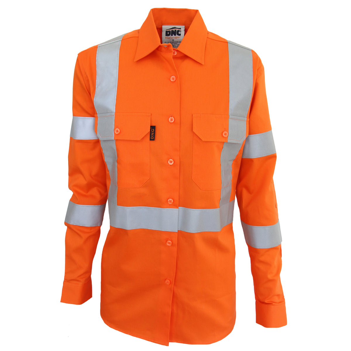Ladies HiVis 3 Way Vented "X" Back & Bio-Motion CSR R/Tape Shirt — DNC Workwear colour image