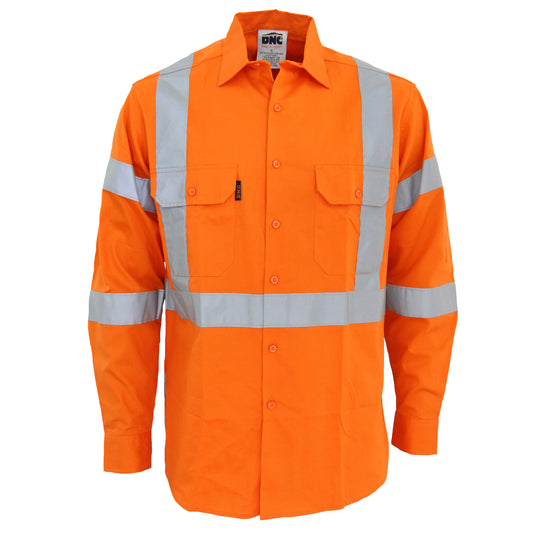 HiVis 3 Way Vented "X" Back & Bio-Motion CSR R/Tape Shirt — DNC Workwear colour image