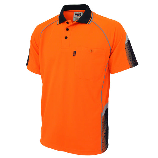 HiVis Sublimated Galaxy Polo — DNC Workwear colour image