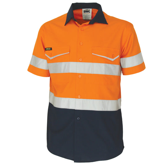 Two-Tone RipStop Cotton Shirt with CSR Reflective Tape. S/S — DNC Workwear colour image