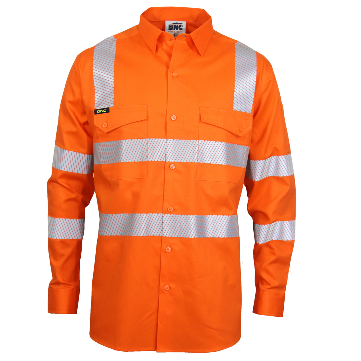 HiVis Segmented Tape Coolight VIC Rail Shirt — DNC Workwear colour image