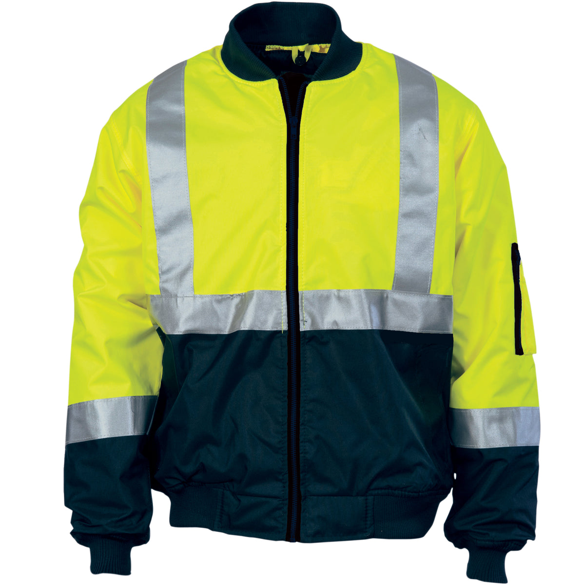 HiVis Two Tone Bomber Jacket with CSR R/Tape — DNC Workwear colour image