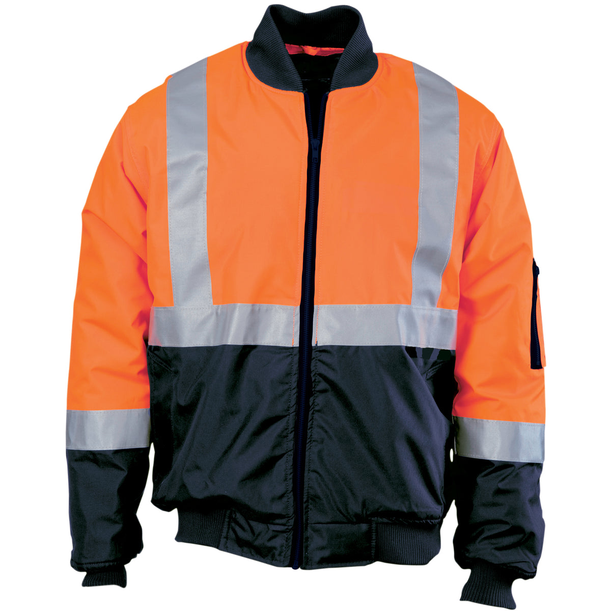 HiVis Two Tone Bomber Jacket with CSR R/Tape — DNC Workwear colour image