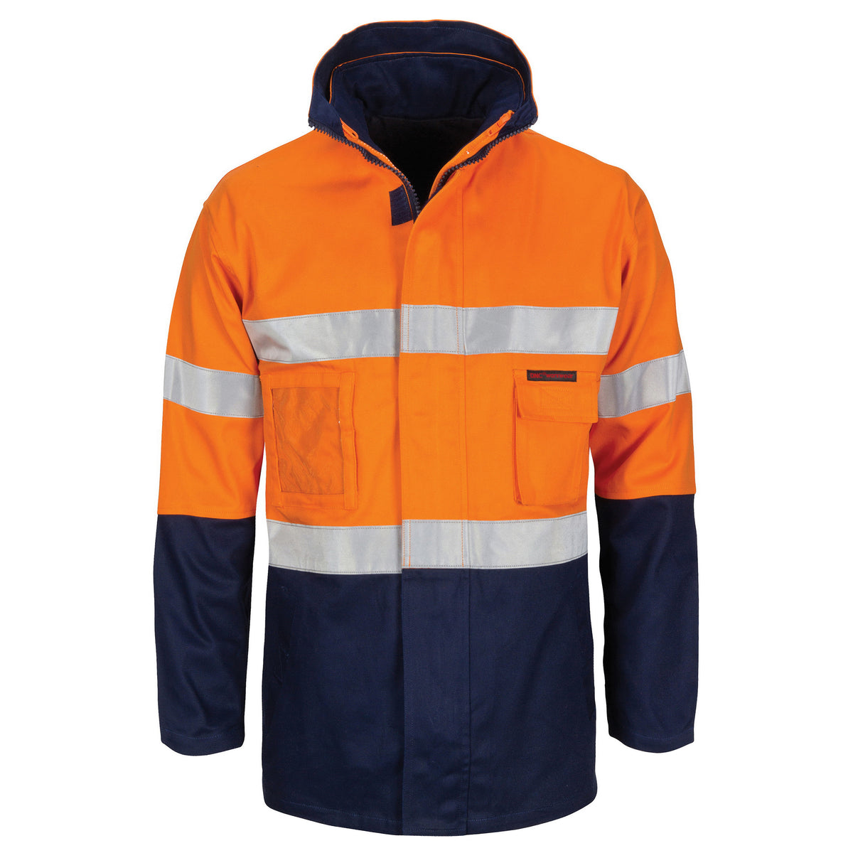 HiVis "4 IN 1" Cotton Drill Jacket with CSR R/Tape — DNC Workwear colour image