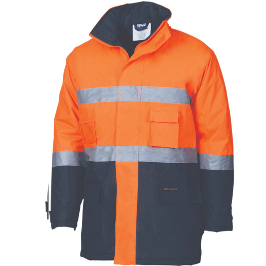 HiVis D/N Two Tone Parka with CSR R/Tape — DNC Workwear colour image