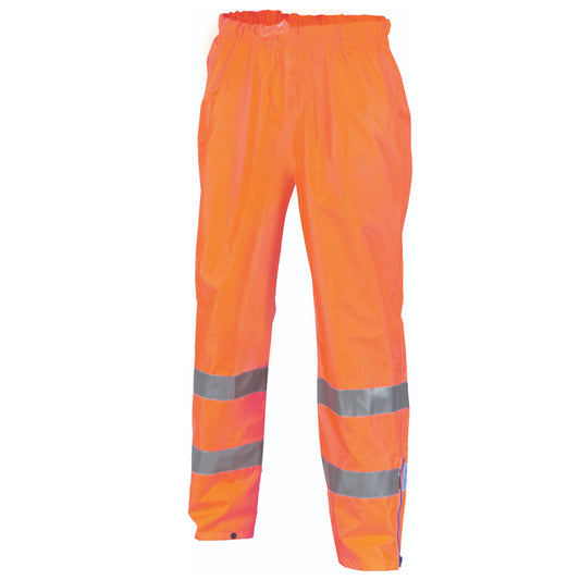 HiVis D/N Rain Pants with CSR R/Tape — DNC Workwear colour image
