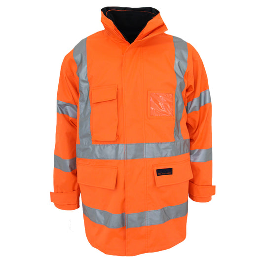 HiVis "X" Back "6 IN 1" Rain Jacket Bio-Motion CSR R/Tape — DNC Workwear colour image