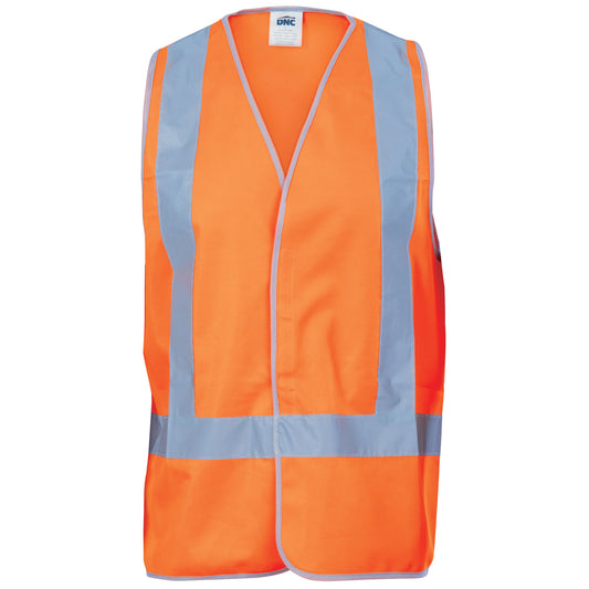 Day/Night "X" Back Safety Vest with CSR R/Tape — DNC Workwear colour image