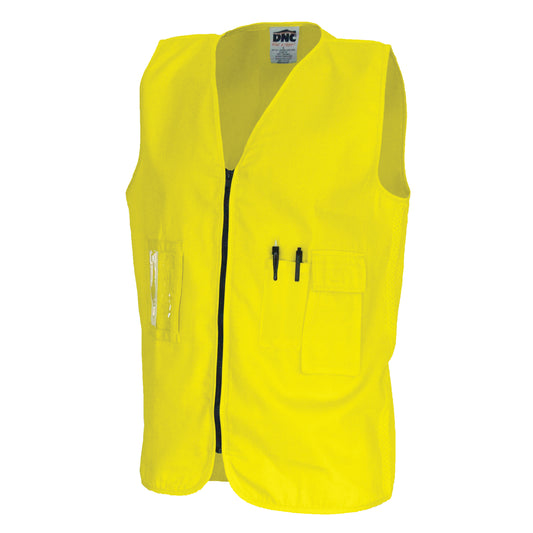 Daytime Cotton Safety Vest — DNC Workwear colour image