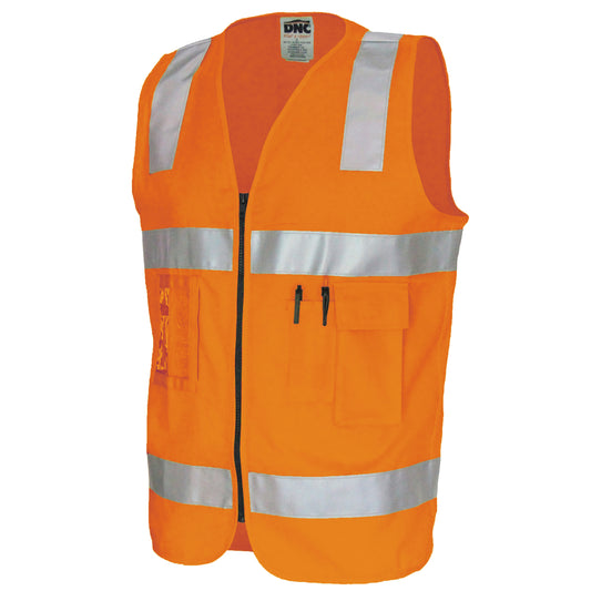 Day/Night Cotton Safety Vest with CSR R/Tape — DNC Workwear colour image