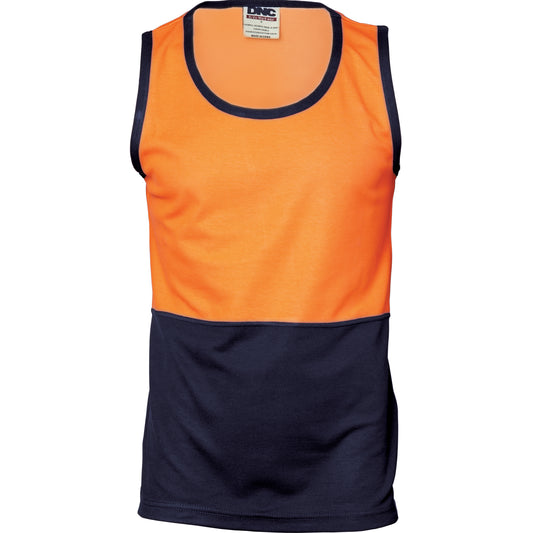 Cotton Back Two Tone Singlet — DNC Workwear colour image