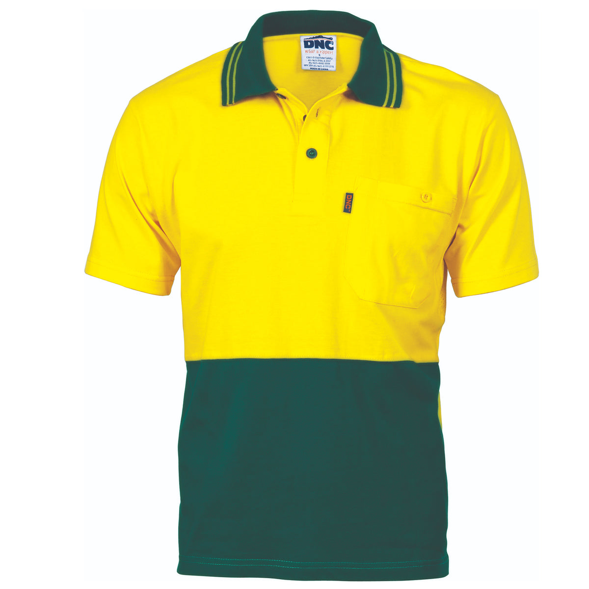 HiVis Cool-Breeze Cotton Jersey Polo Shirt with Under Arm Cotton Mesh - S/S — DNC Workwear colour image