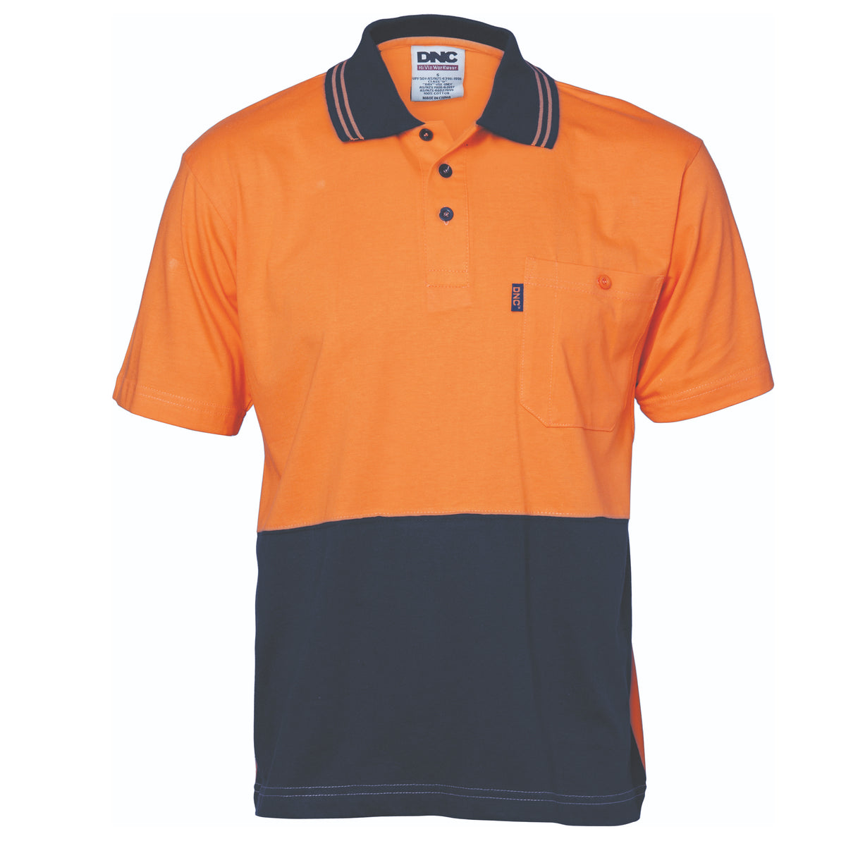HiVis Cool-Breeze Cotton Jersey Polo Shirt with Under Arm Cotton Mesh - S/S — DNC Workwear colour image