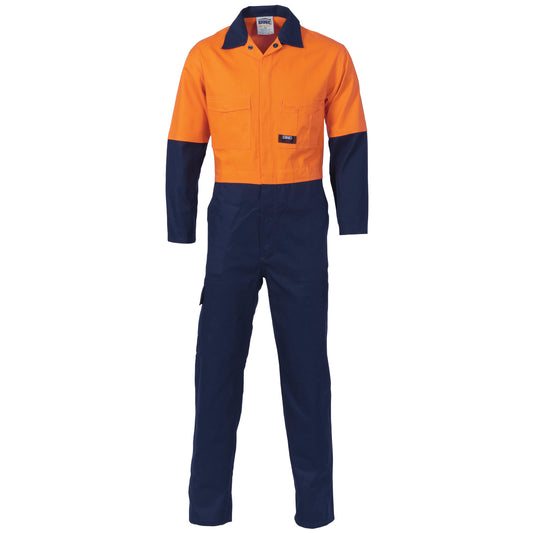 HiVis Cool-Breeze Two Tone Lightweight Cotton Coverall — DNC Workwear colour image