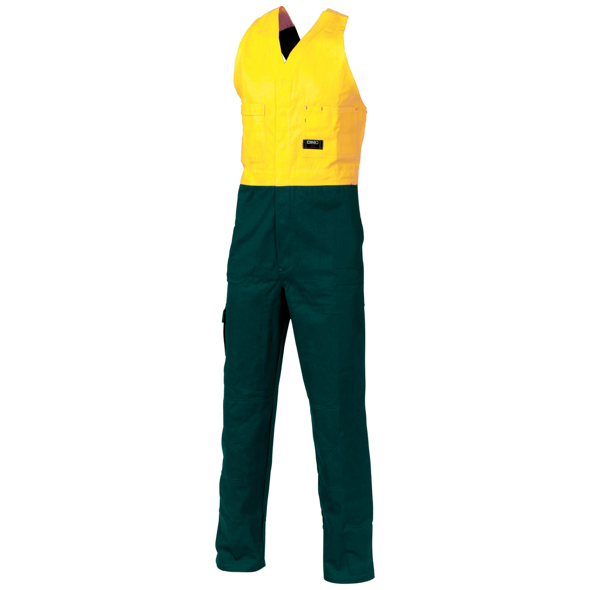 HiVis Two Tone Cotton Action Back Overall — DNC Workwear colour image