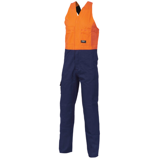 HiVis Two Tone Cotton Action Back Overall — DNC Workwear colour image