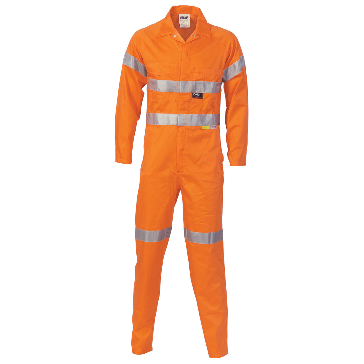 HiVis Cotton Coverall with CSR R/Tape — DNC Workwear colour image