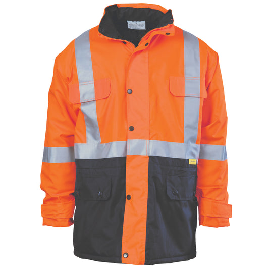 HiVis Two Tone Quilted Jacket with CSR R/Tape — DNC Workwear colour image