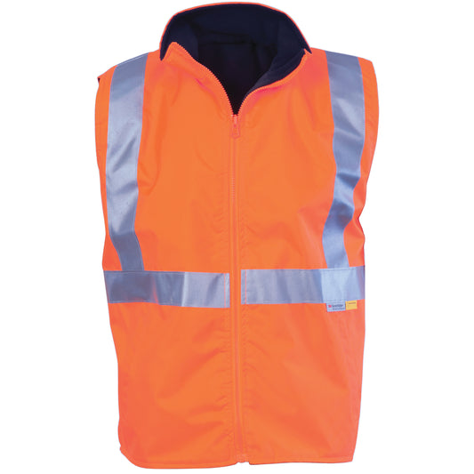HiVis Reversible Vest with CSR R/Tape — DNC Workwear colour image