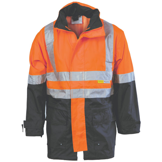 HiVis Two Tone Breathable Rain Jacket with CSR R/Tape — DNC Workwear colour image