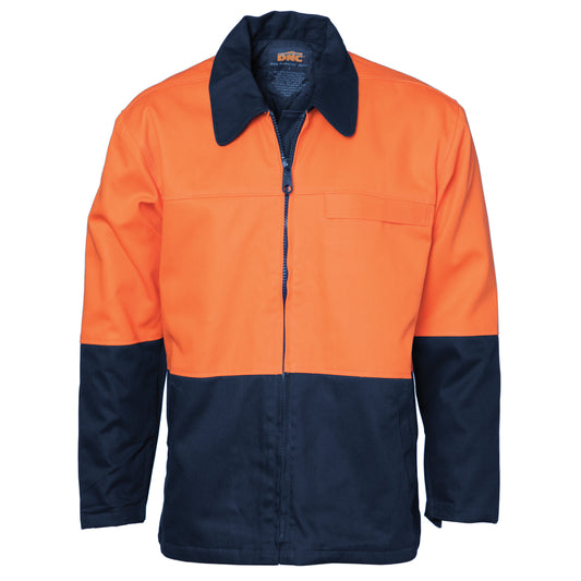 HiVis Two Tone Protector Drill Jacket — DNC Workwear colour image